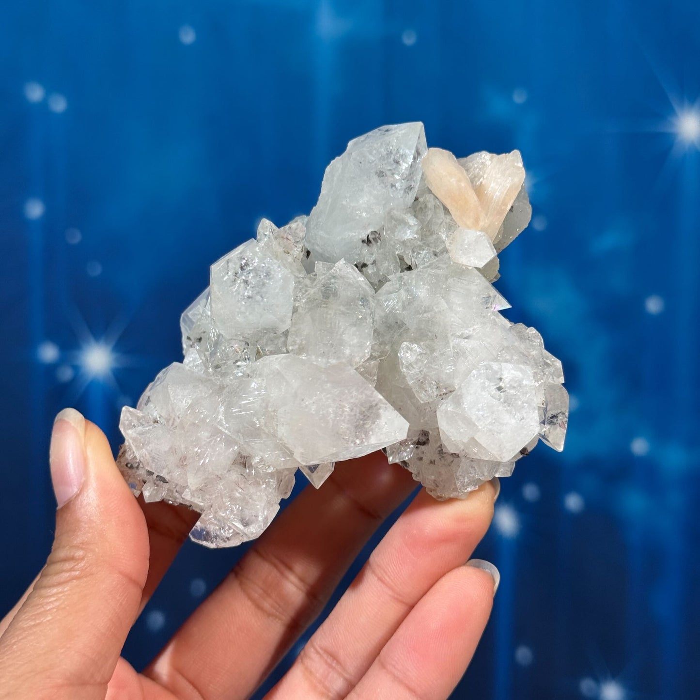 Apophyllite with Stilbite and Calcite – 0.187 kg