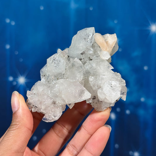 Apophyllite with Stilbite and Calcite – 0.187 kg