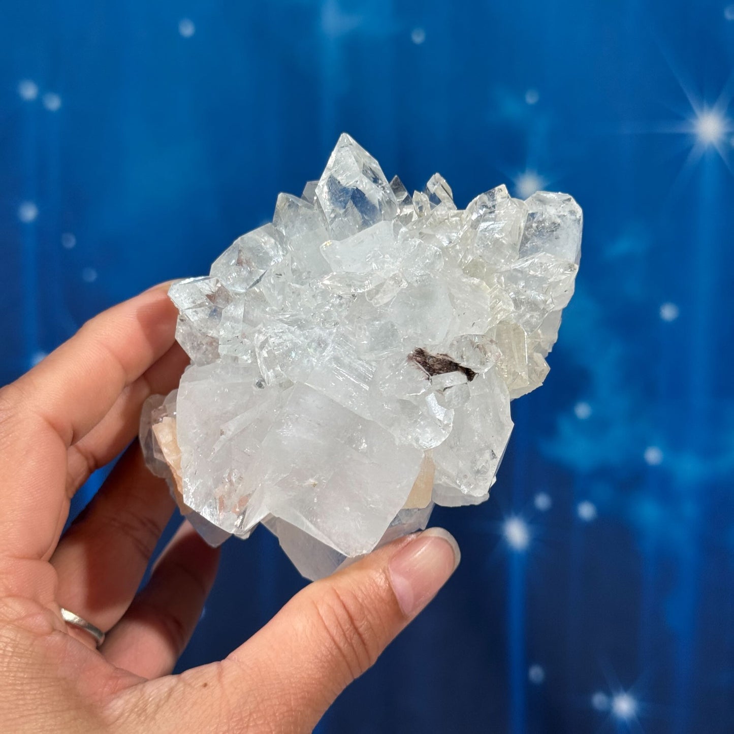 Apophyllite with Calcite, Stilbite and Heulandite – 0.255 kg