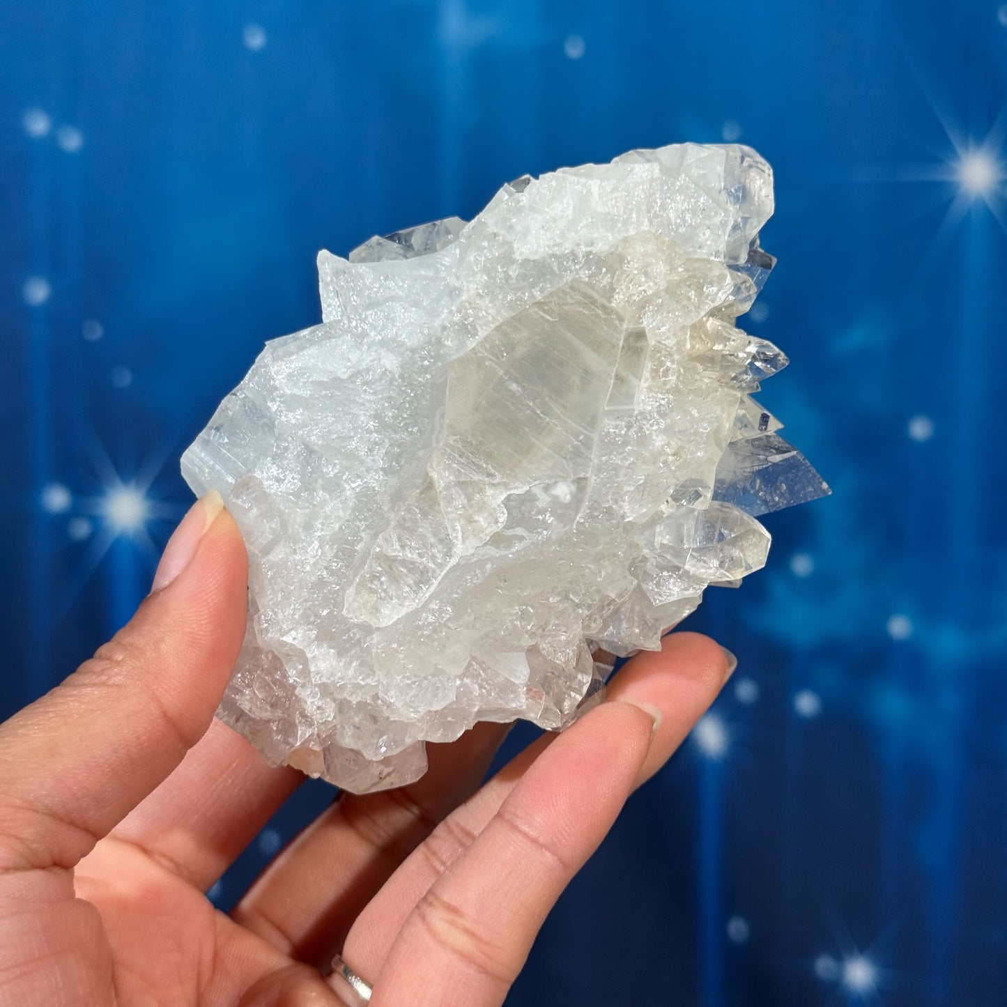 Apophyllite with Calcite, Stilbite and Heulandite – 0.255 kg