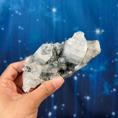 Apophylite with Chalcedony on Matrix – 0.377 kg