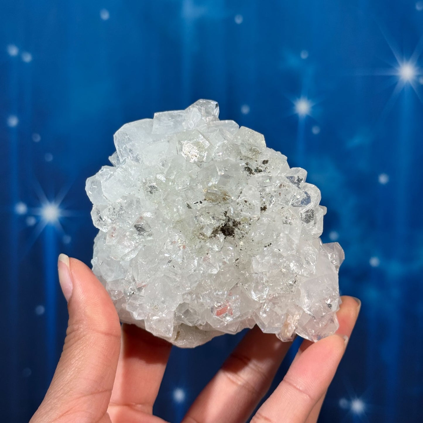 Apophyllite with Calcite on Matrix – 0.326 kg