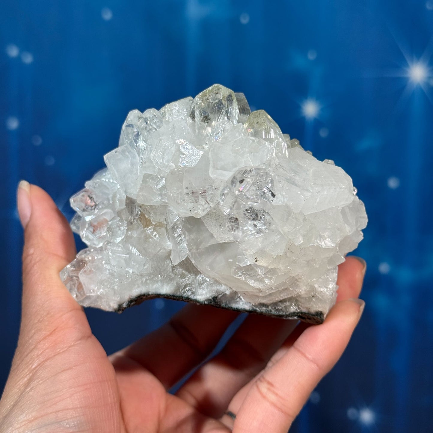 Apophyllite with Calcite on Matrix – 0.326 kg