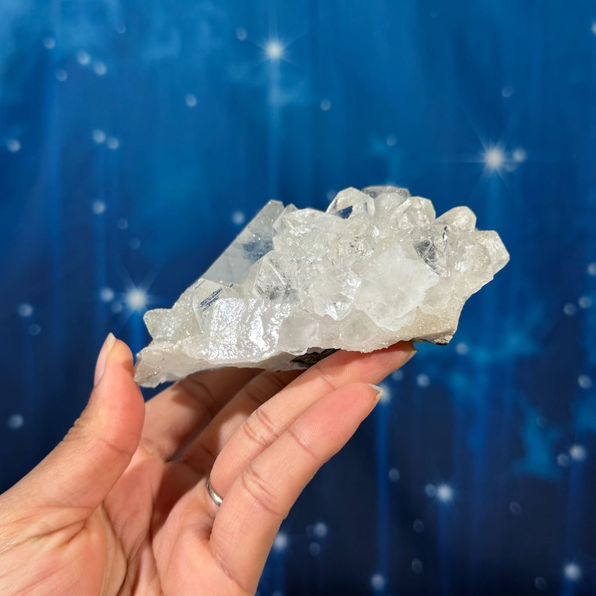 Apophyllite with Sugar Quartz on Matrix – 0.445 kg