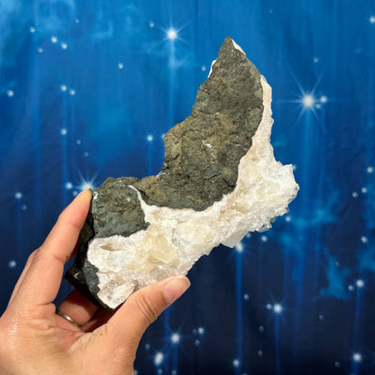 Apophylite with Calcite on Matrix – 0.502 kg