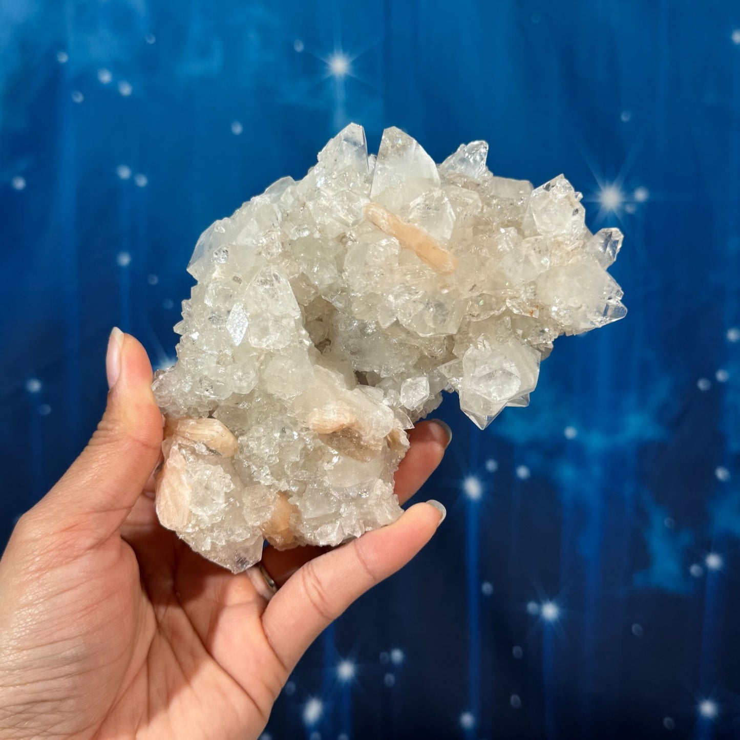 Apophyllite with Calcite and Stilbite – 0.627 kg