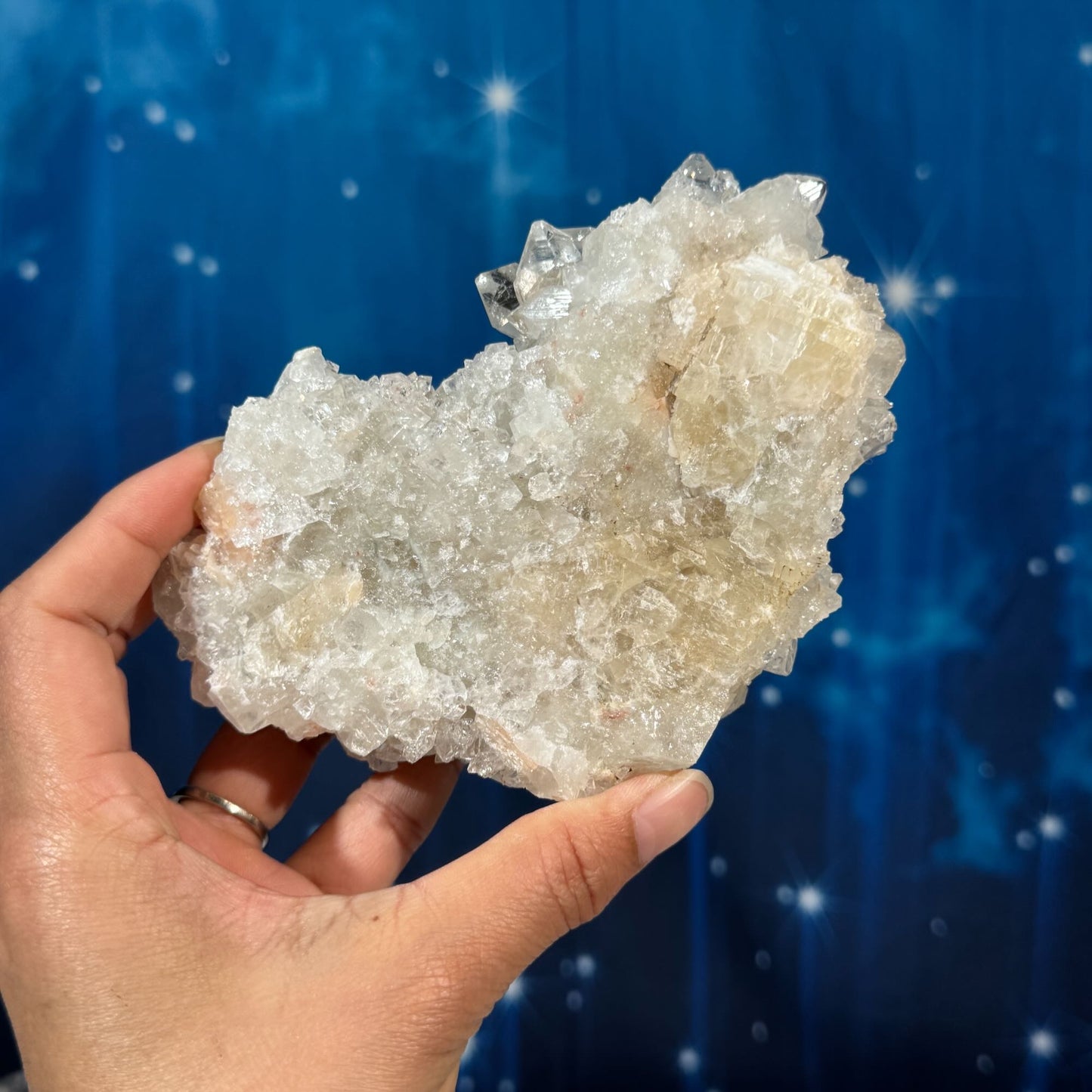 Apophyllite with Calcite and Stilbite – 0.627 kg