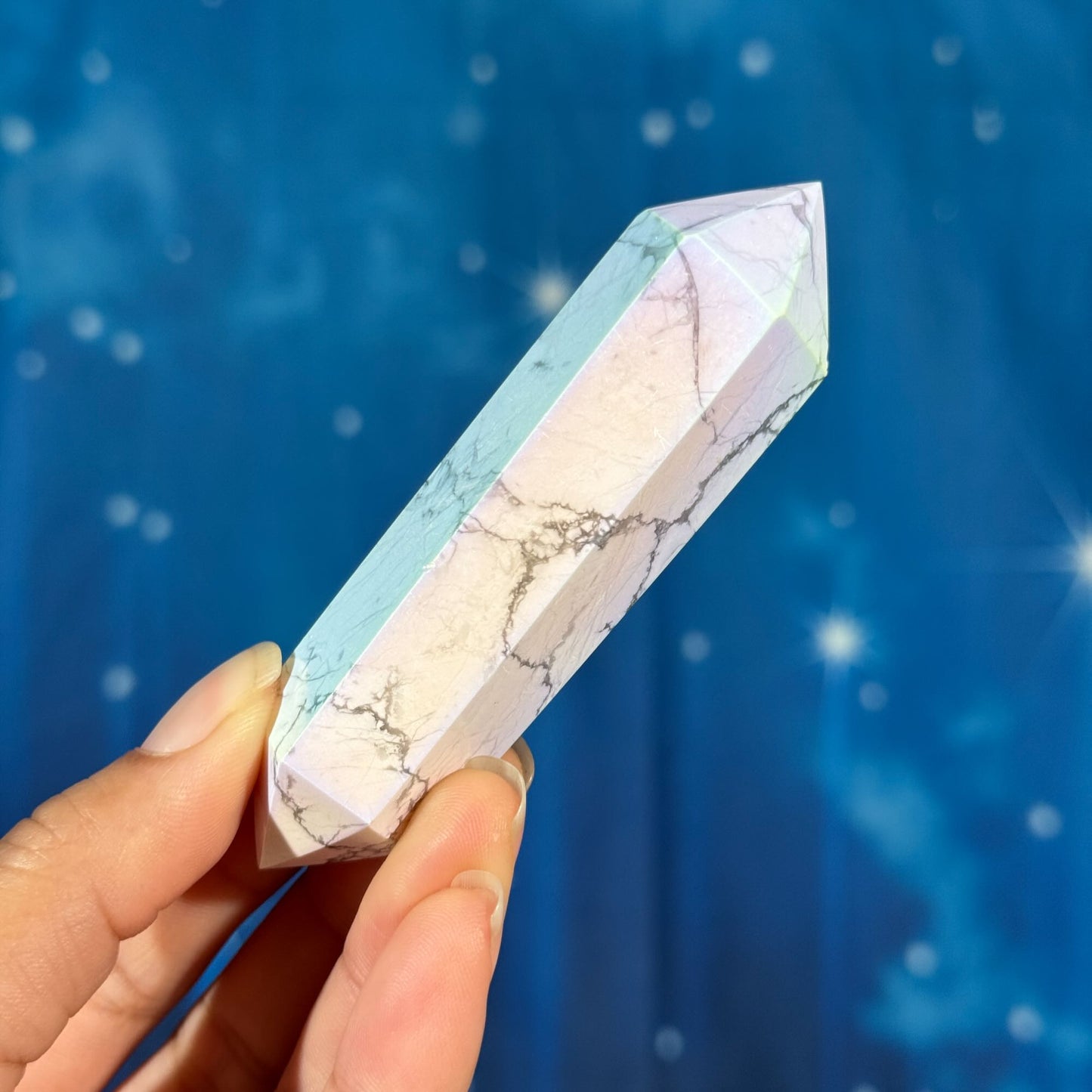 Howlite DT – Aura-coated • 0.085 kg