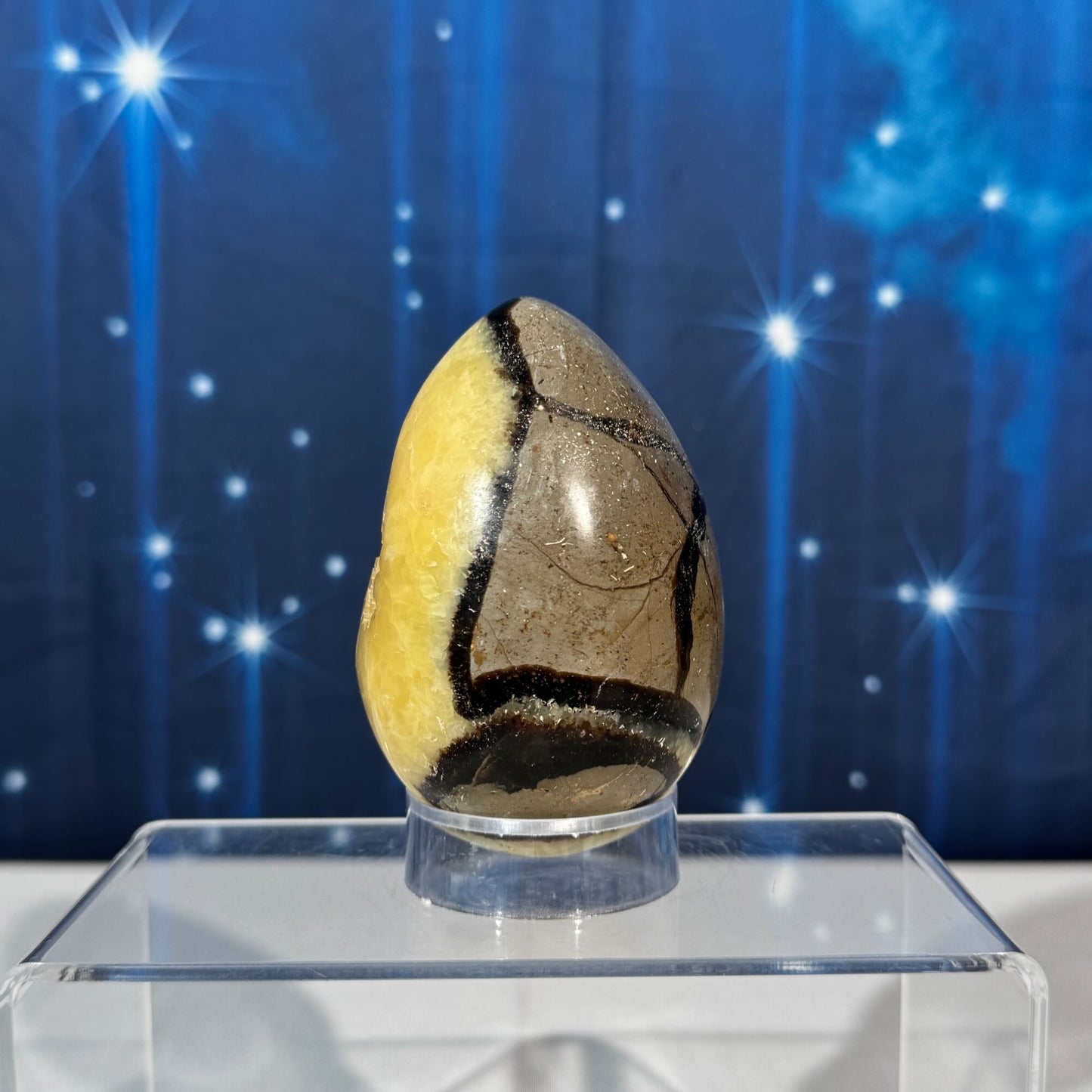 Septarian Geode Egg – UV-Reactive • 0.459 kg