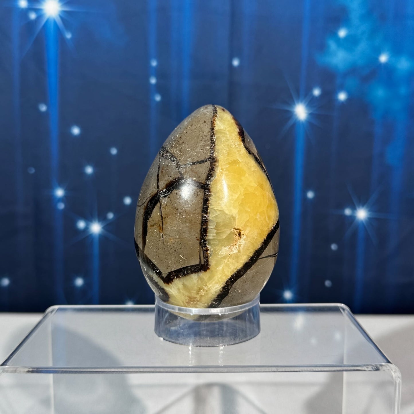 Septarian Geode Egg – UV-Reactive • 0.459 kg