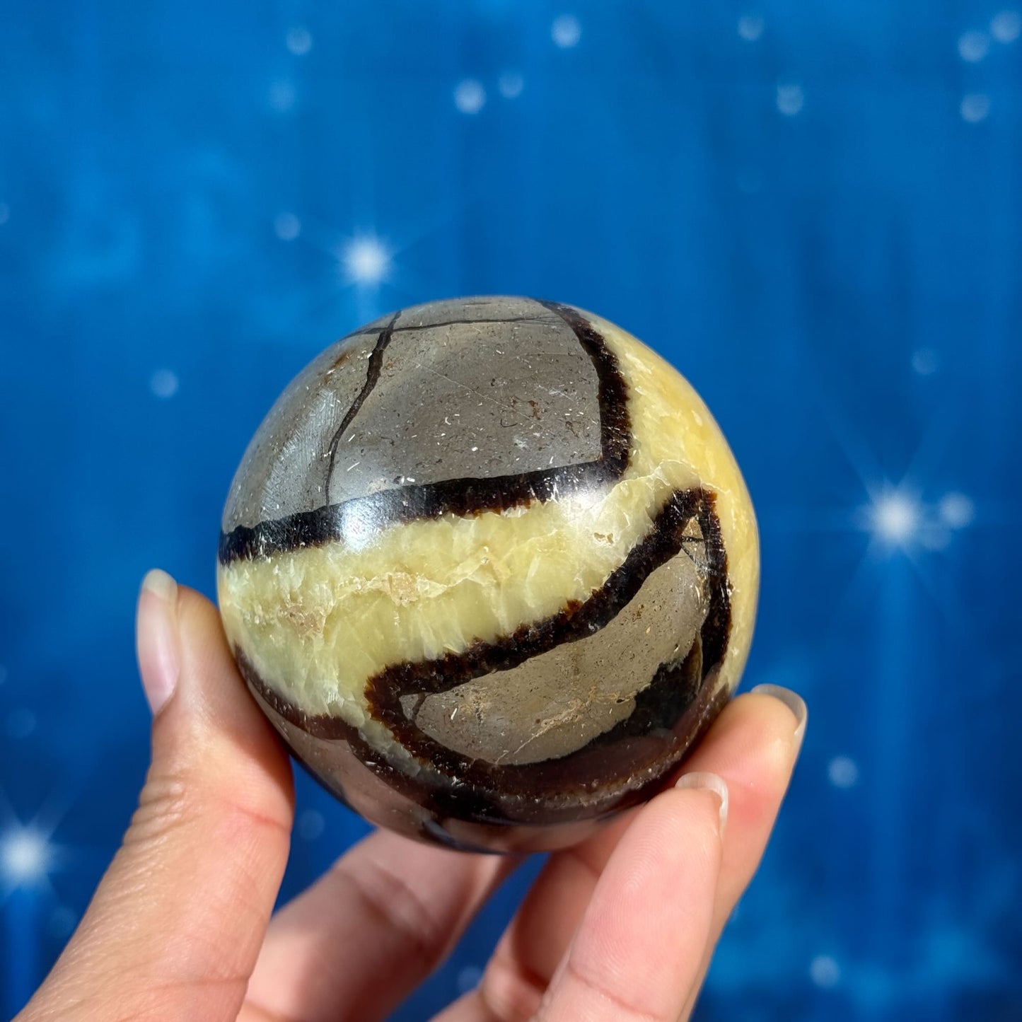Septarian Geode Egg – UV-Reactive • 0.459 kg