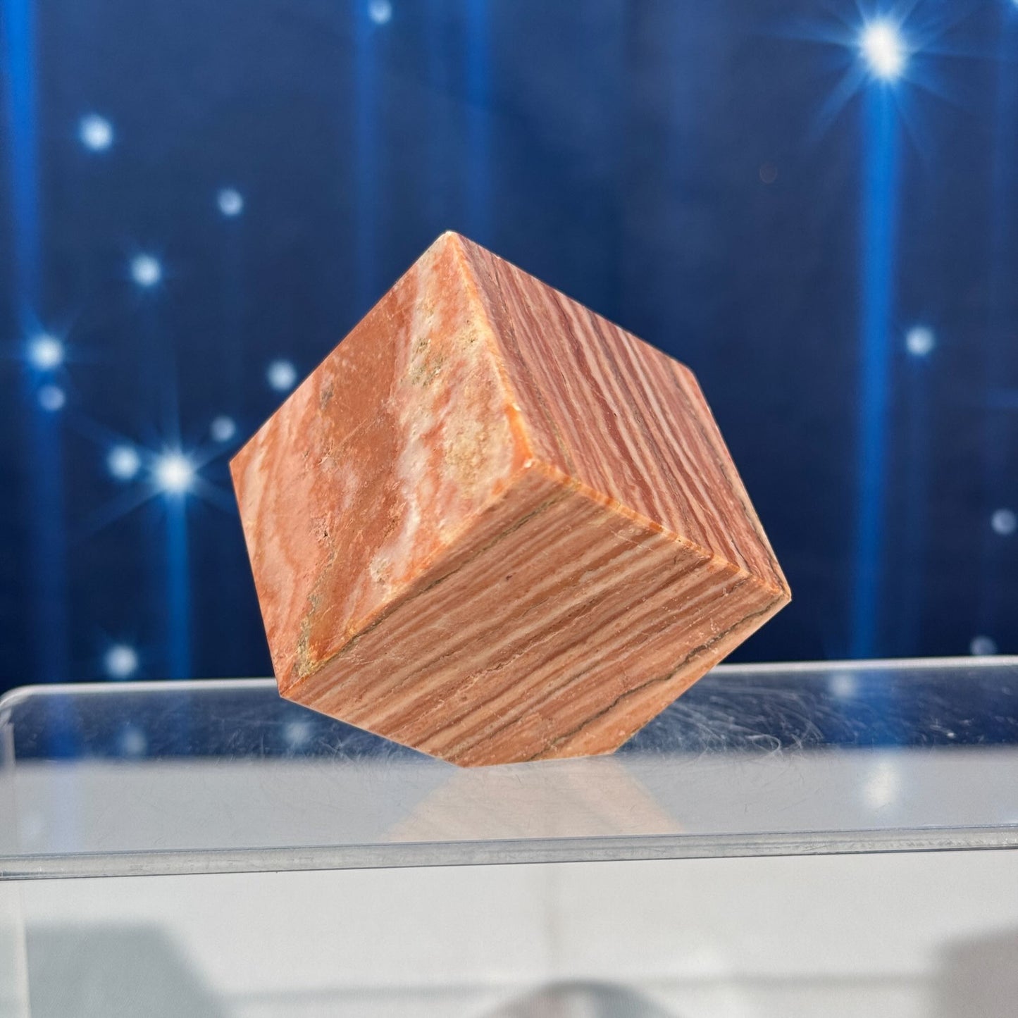 Pink Dolomite Cube – Corner-Standing • 0.210 kg