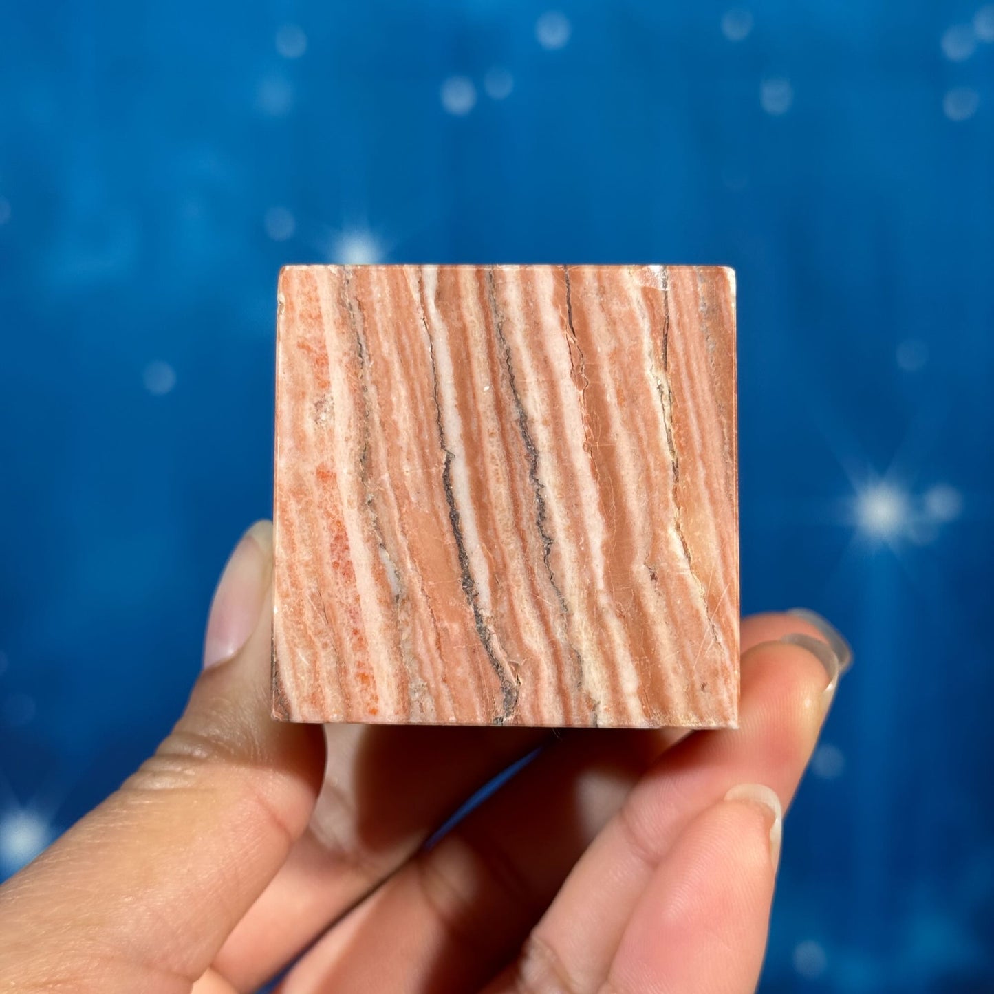 Pink Dolomite Cube – Corner-Standing • 0.210 kg