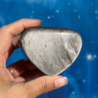 Silver Sheen Obsidian Heart – Flat-Backed • 0.196 kg