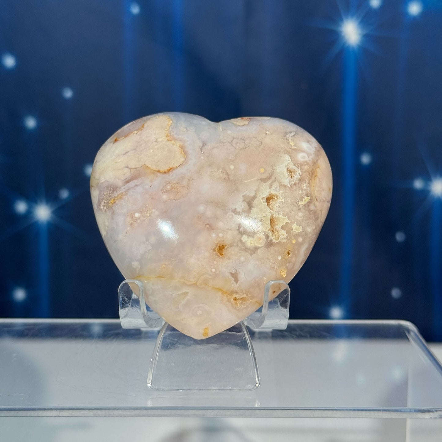 Flower Agate Heart – 0.179 kg