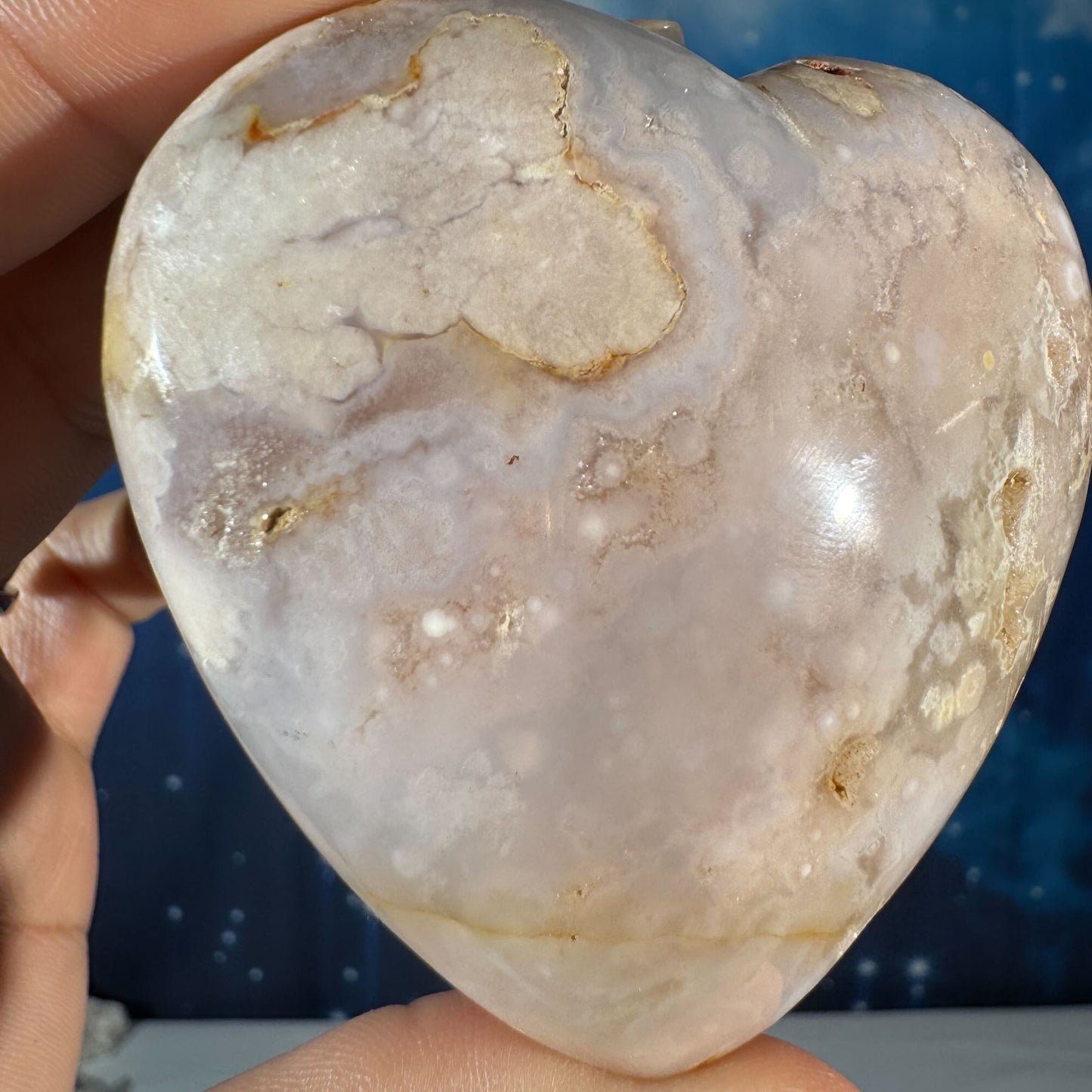 Flower Agate Heart – 0.179 kg