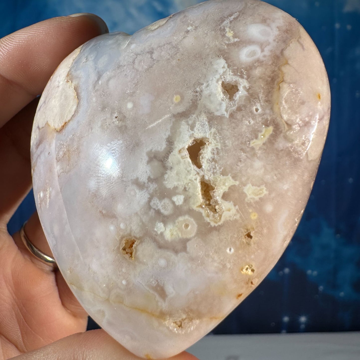 Flower Agate Heart – 0.179 kg