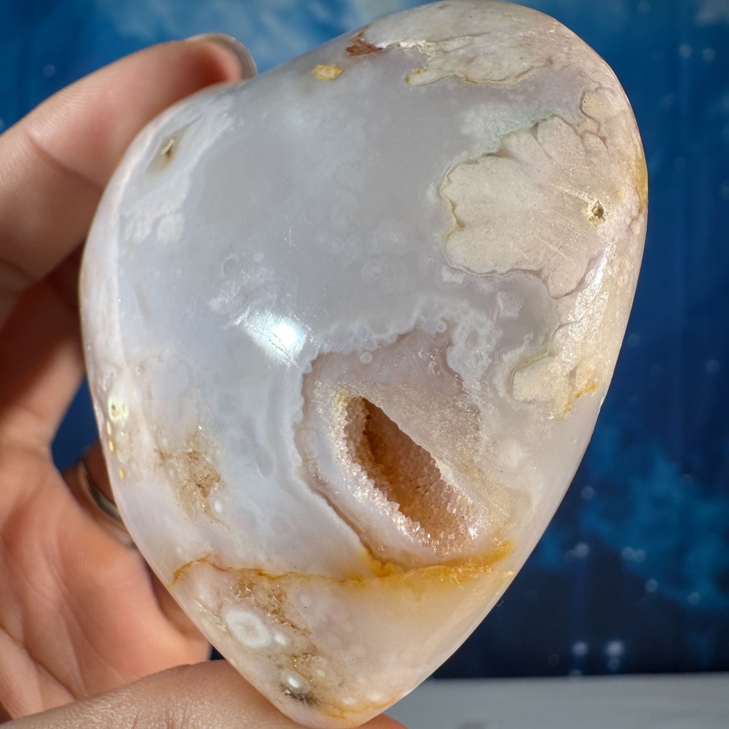 Flower Agate Heart – 0.179 kg