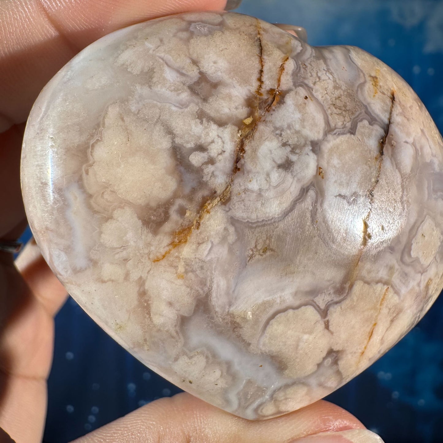 Flower Agate Heart – 0.150 kg