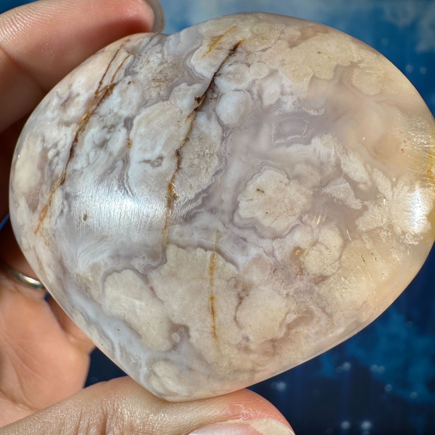 Flower Agate Heart – 0.150 kg