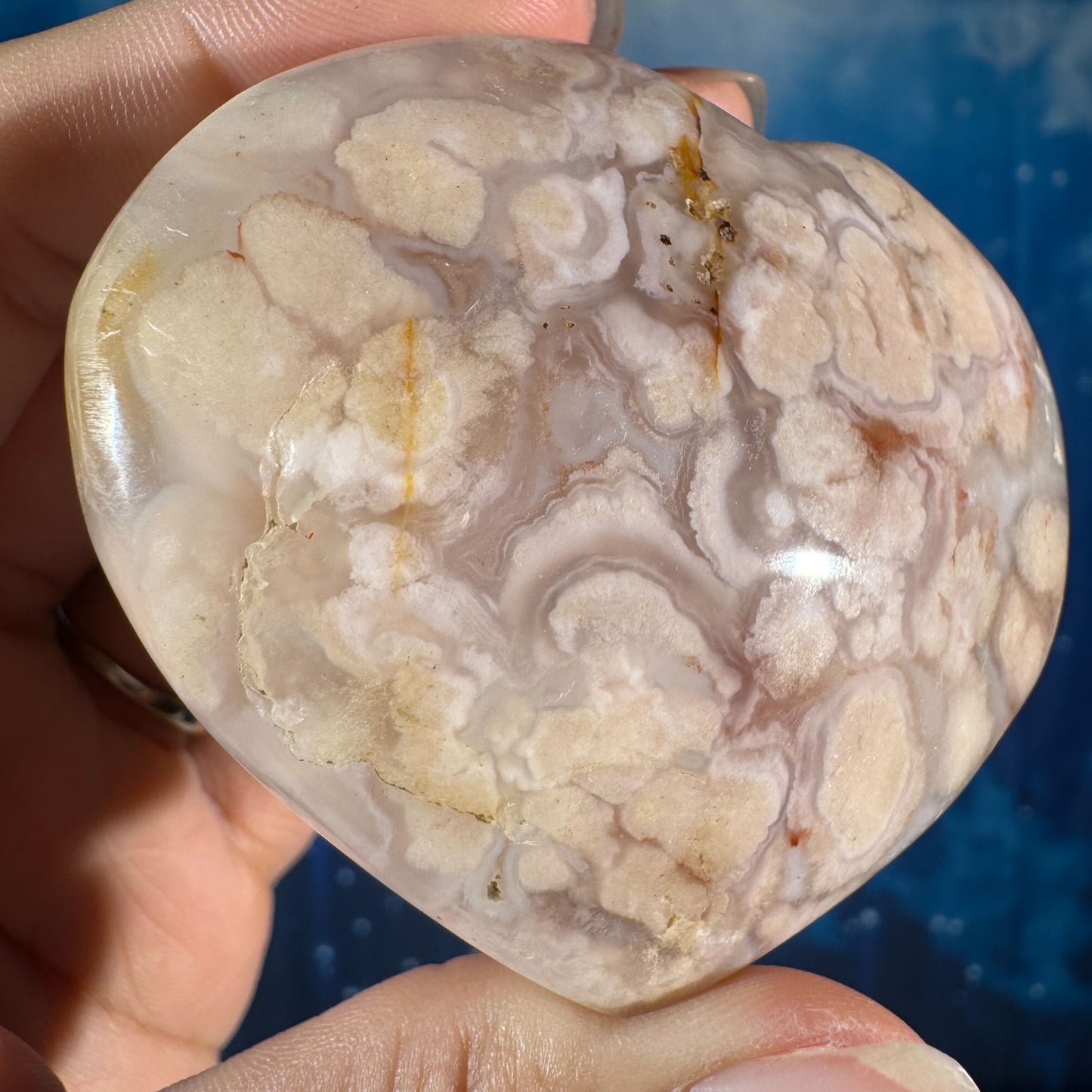 Flower Agate Heart – 0.150 kg