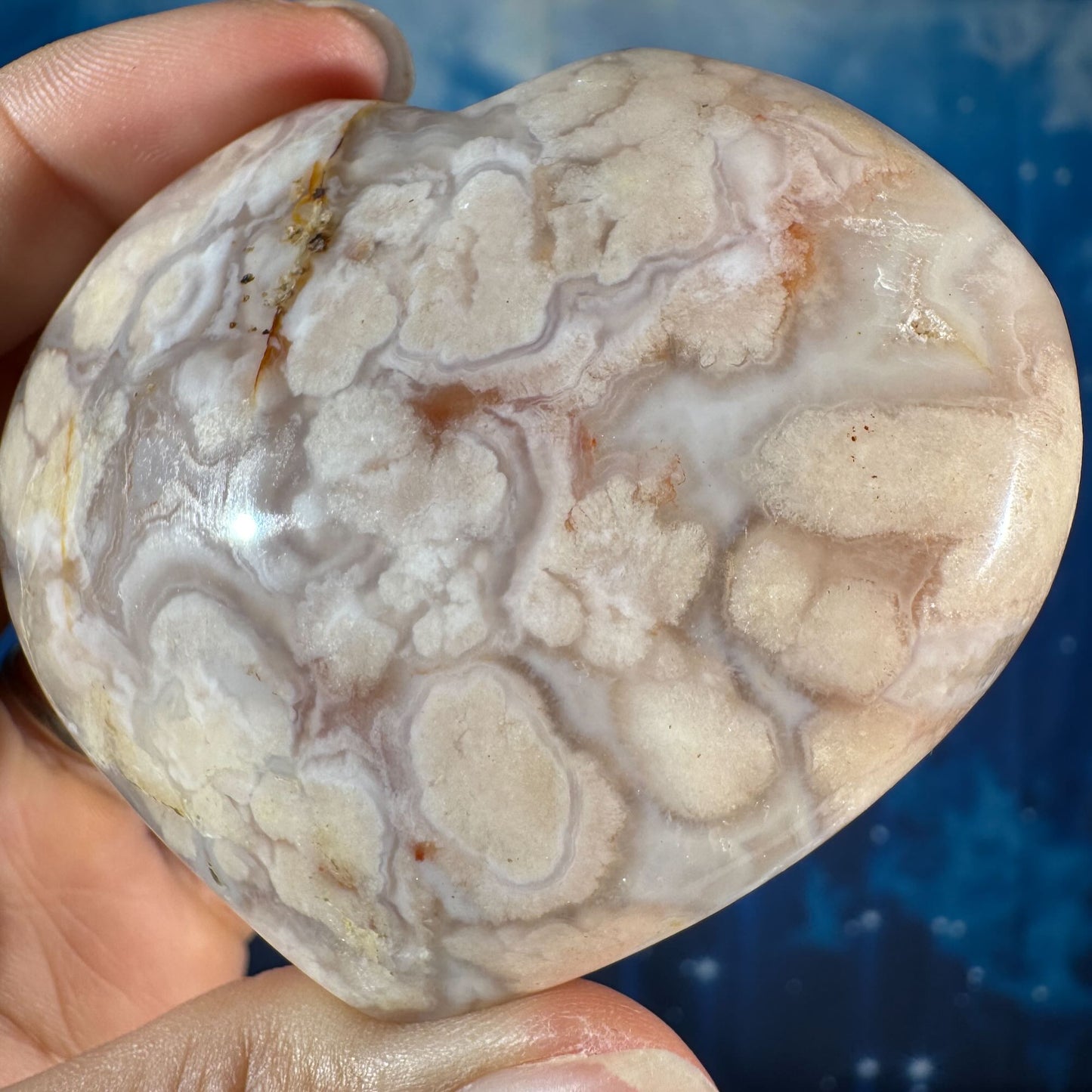 Flower Agate Heart – 0.150 kg