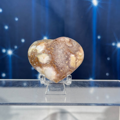 Flower Agate Heart – 0.082 kg