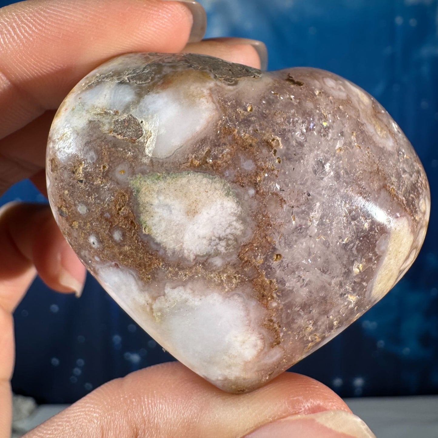 Flower Agate Heart – 0.082 kg