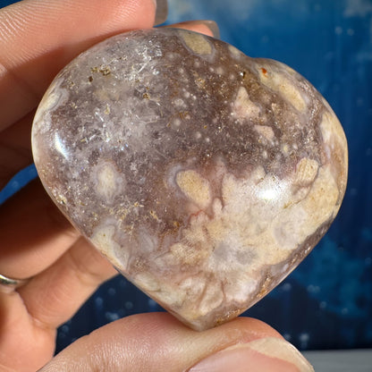 Flower Agate Heart – 0.082 kg
