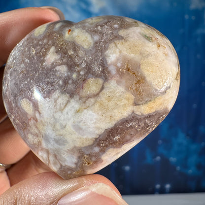 Flower Agate Heart – 0.082 kg