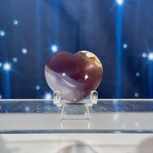 Flower Agate Mini Heart – 0.045 kg
