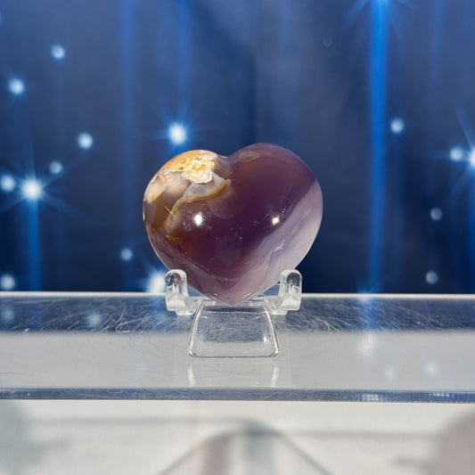 Flower Agate Mini Heart – 0.045 kg