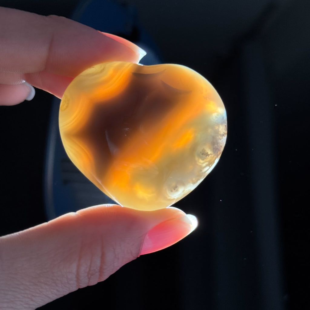 Moss Agate Mini Heart – 0.060 kg