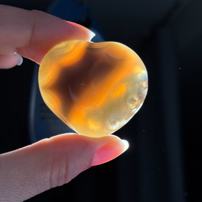 Moss Agate Mini Heart – 0.060 kg