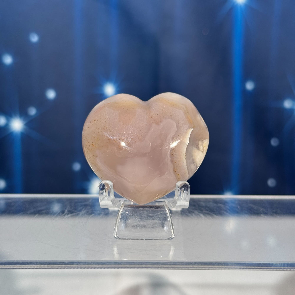 Flower Agate Small Heart – 0.048 kg