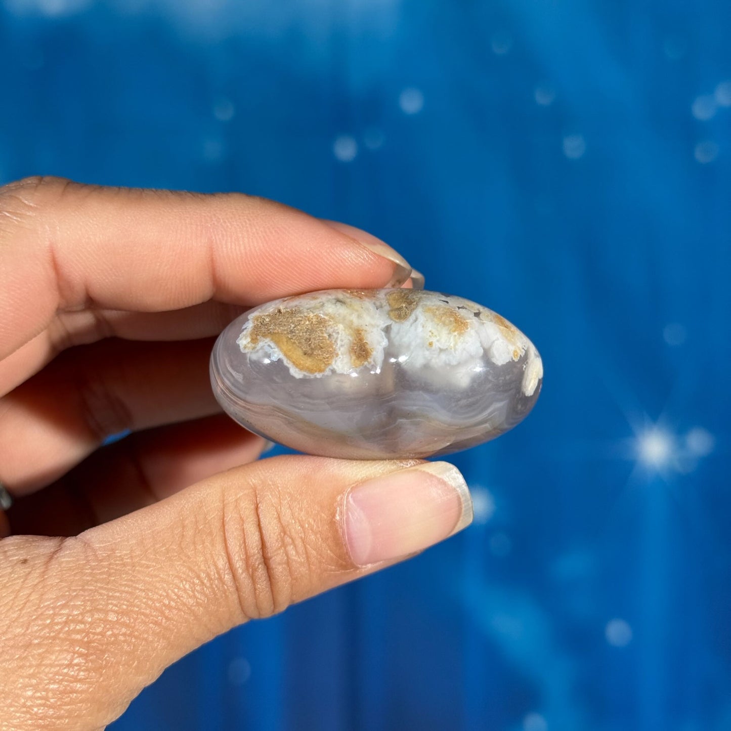 Flower Agate Small Heart – 0.048 kg