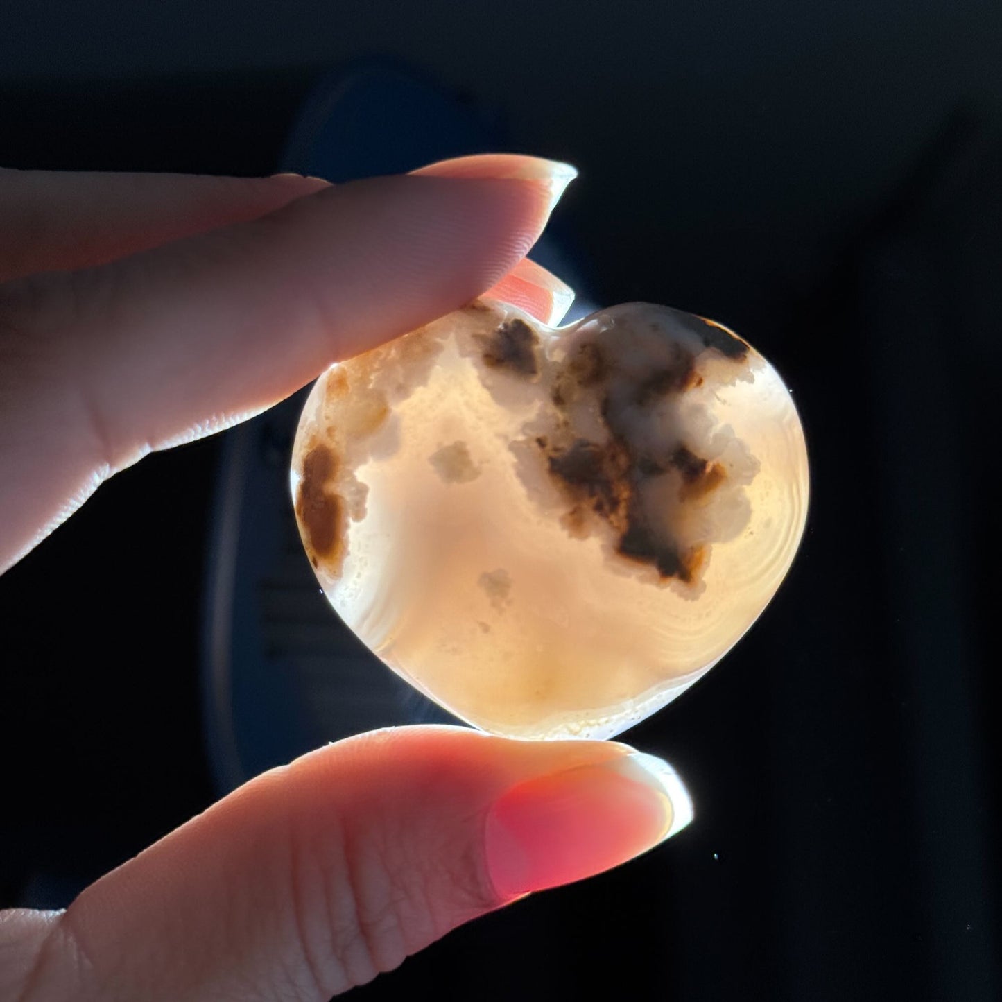 Flower Agate Small Heart – 0.048 kg