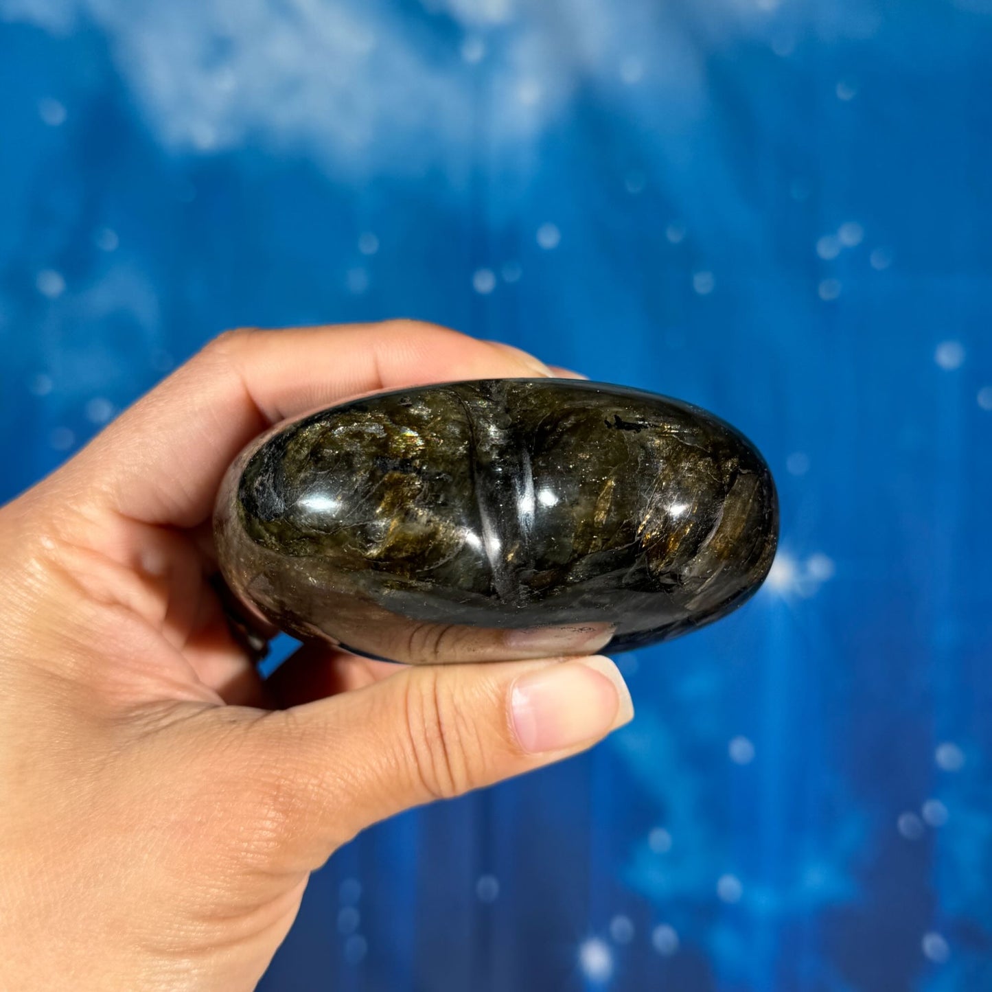 Labradorite Heart – Extremely Flashy • 0.360 kg