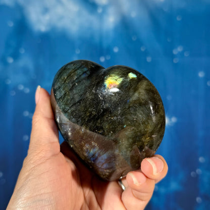 Labradorite Heart – Super Flashy • 0.434 kg