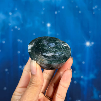 Moss Agate Bowl – 0.085 kg