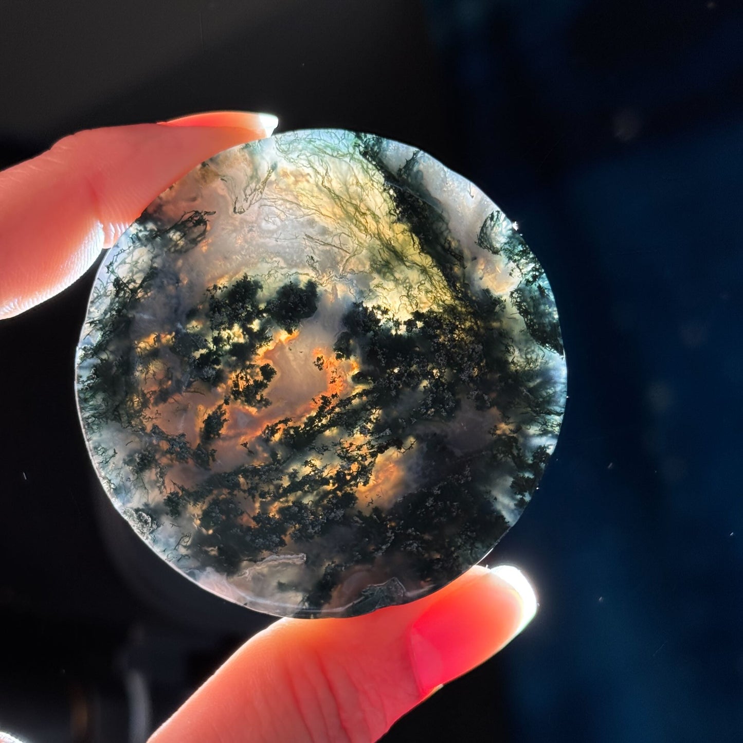 Moss Agate Bowl – 0.085 kg