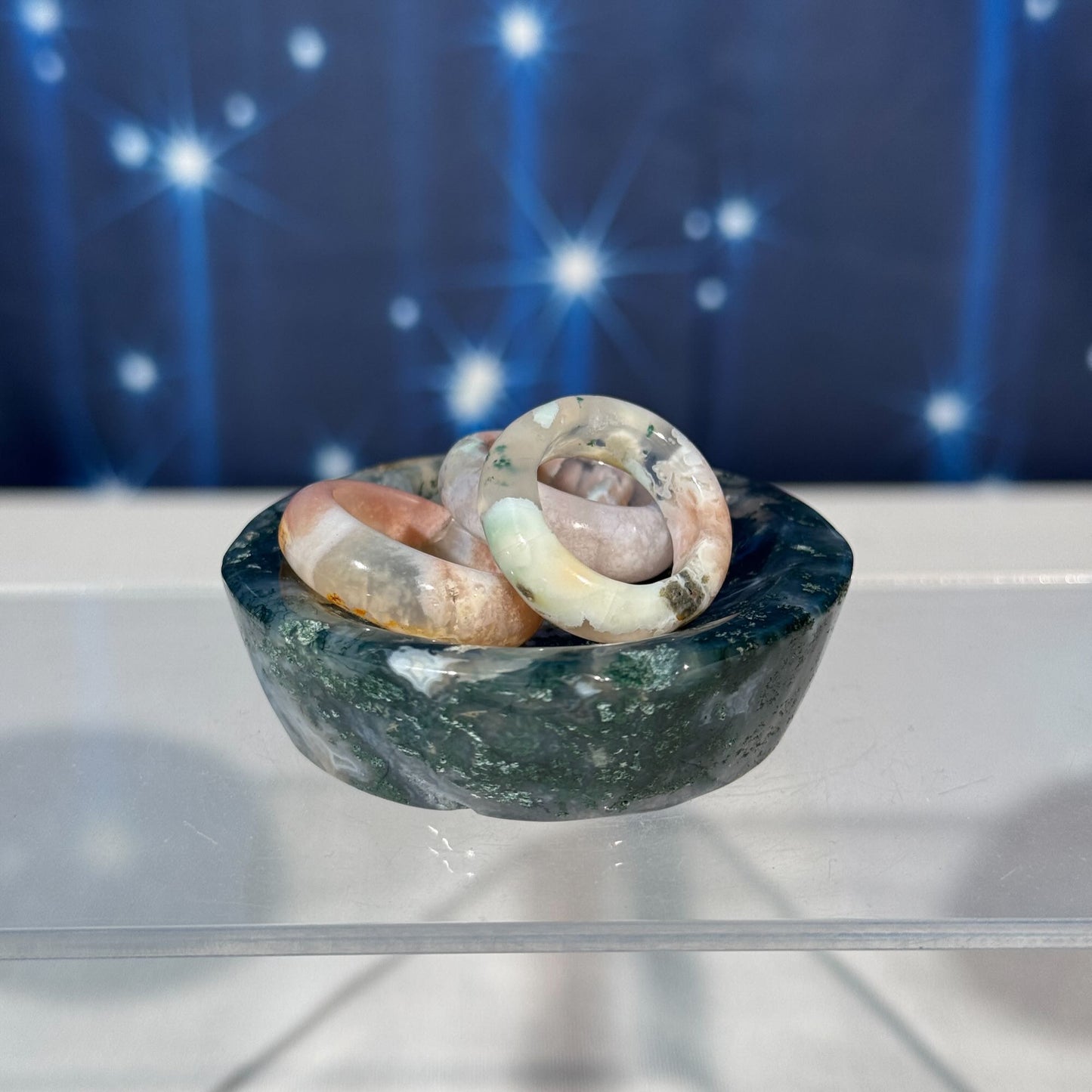 Moss Agate Bowl – 0.085 kg