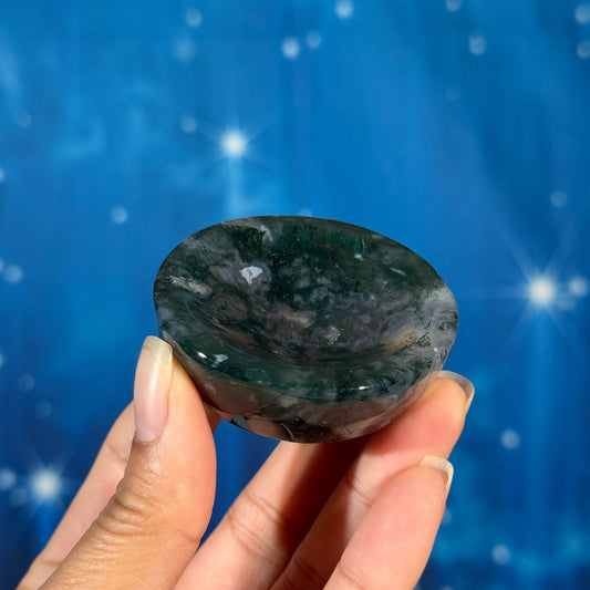Moss Agate Bowl – 0.074 kg
