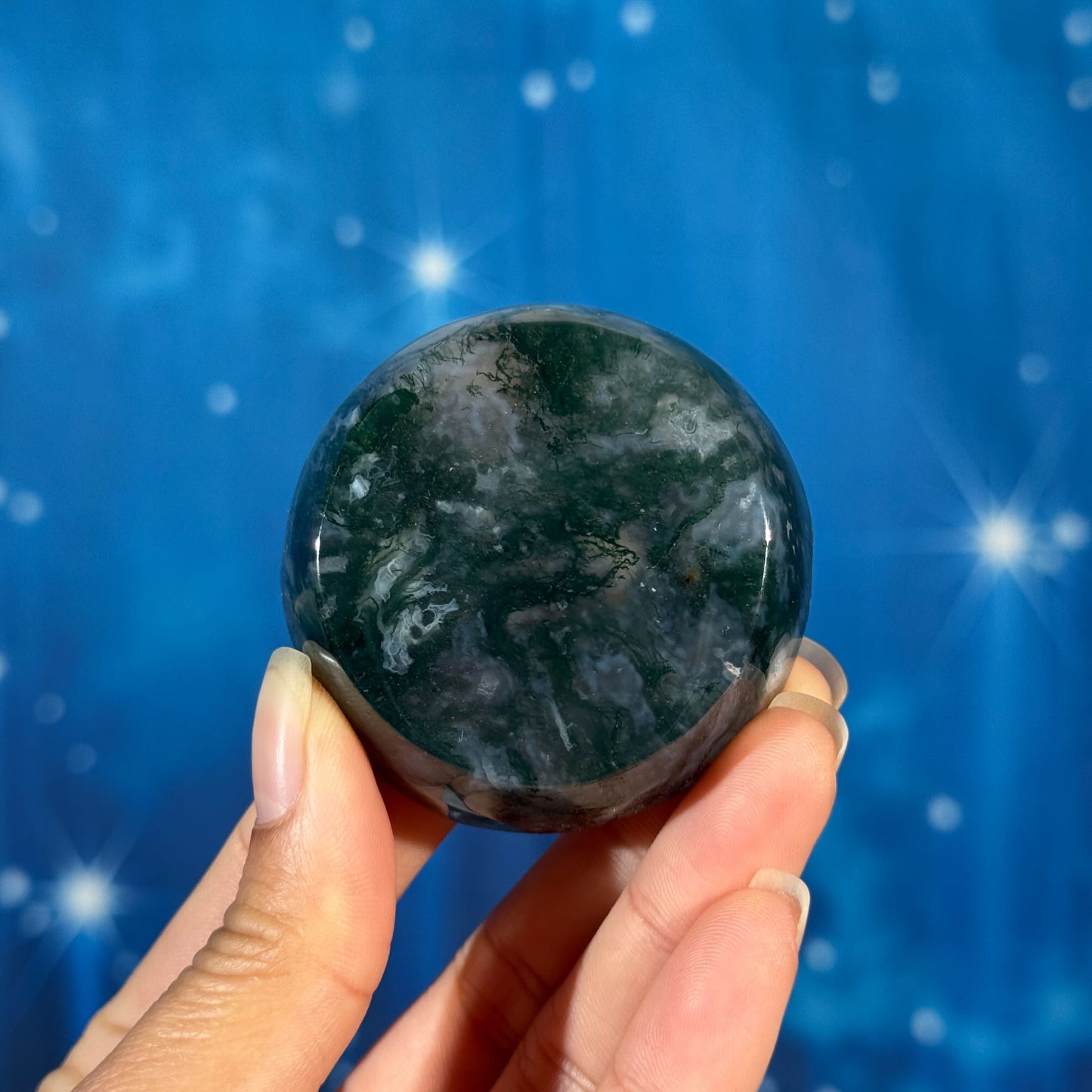 Moss Agate Bowl – 0.074 kg