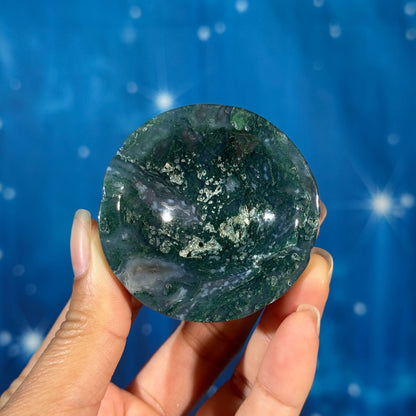 Moss Agate Bowl – 0.068 kg