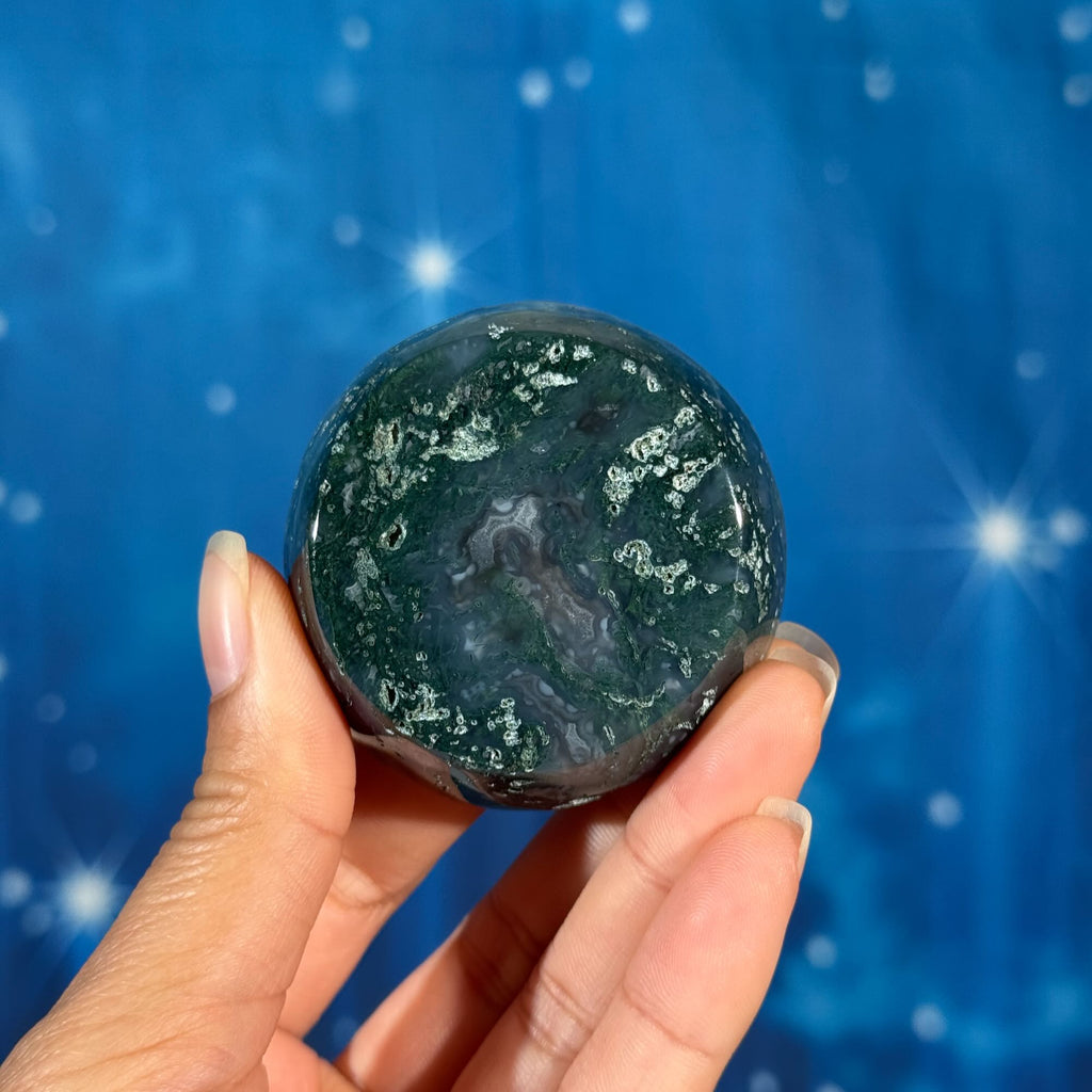 Moss Agate Bowl – 0.068 kg