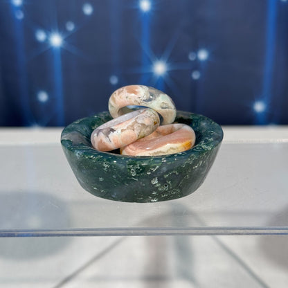 Moss Agate Bowl – 0.068 kg
