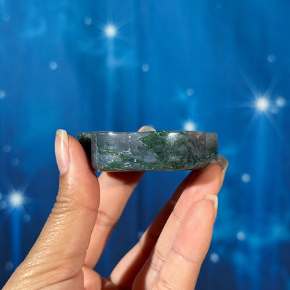 Moss Agate Bowl – Bear Shape • 0.065 kg