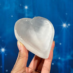 Satin Spar Bowl – Heart-shaped • 0.281 kg