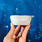 Satin Spar Bowl – Heart-shaped • 0.281 kg